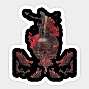 Ghost - Wolf and Dragon Sticker